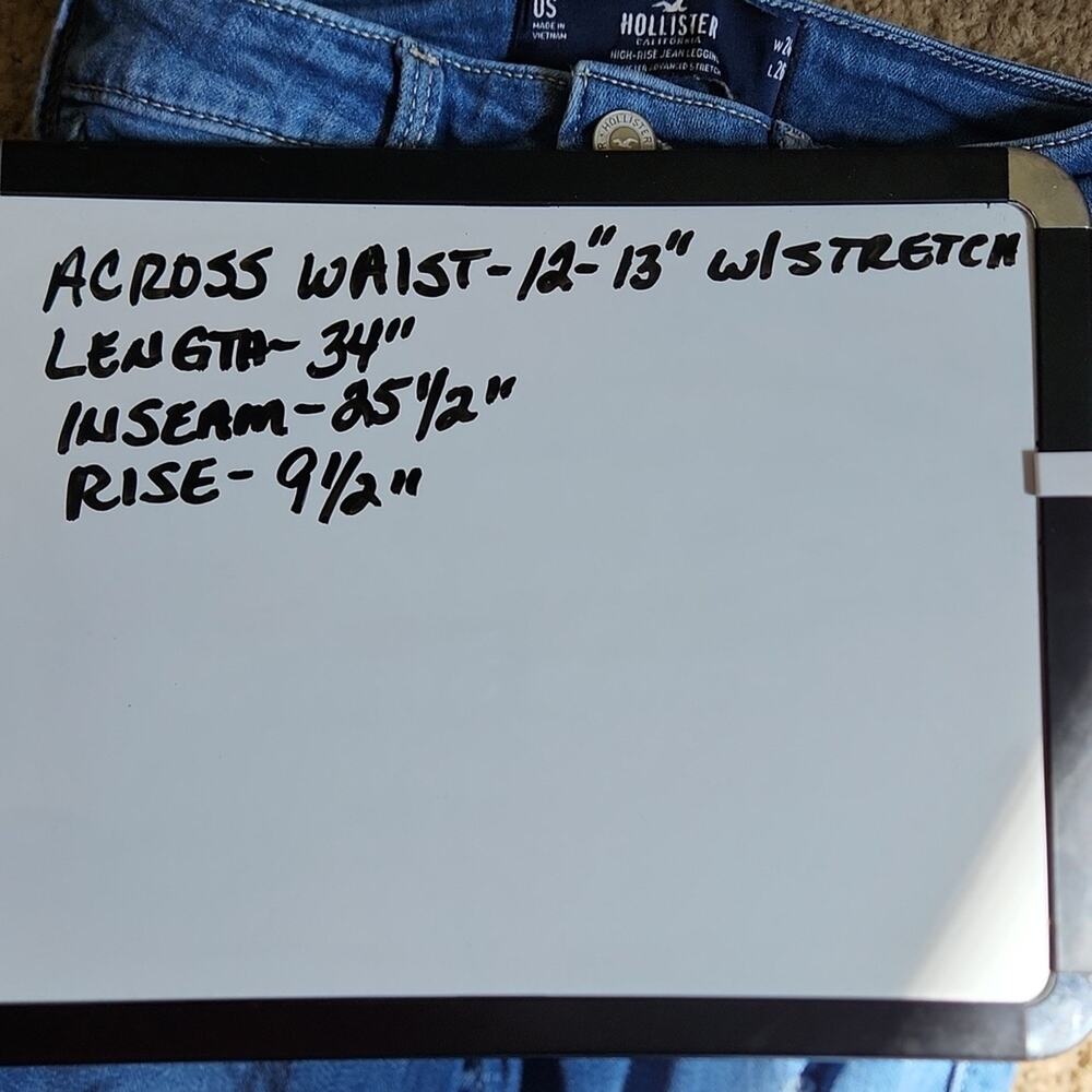 Hollister High-Rise Jean Jegging Advanced Stretch Med Wash Distressed Size 0 - Picture 11 of 11